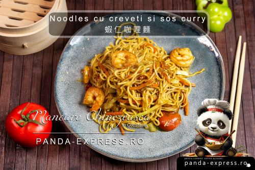 NOODLES CU CREVETI SI SOS CURRY 350g